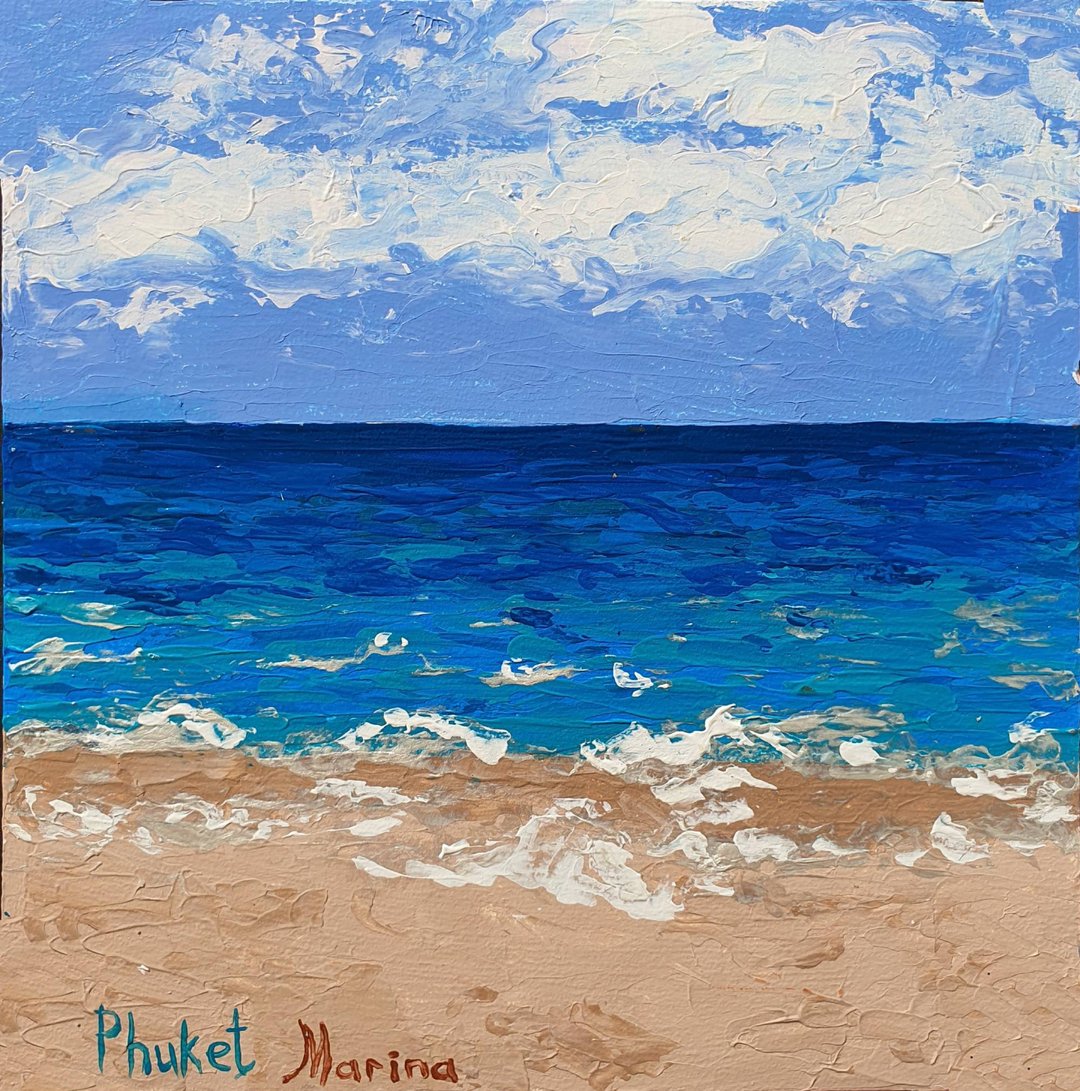 海滩画海景热带原始航海墙壁艺术假期波浪海 - 海报/装饰画/版画 - 其他材质 蓝色