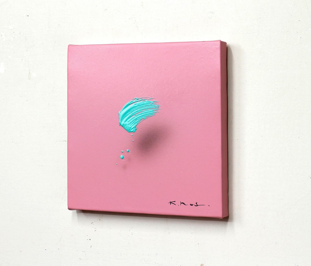 Original Abstract Painting, -Layer 21232- by Kenj Hoshi, 18 x 18 cm - 海报/装饰画/版画 - 其他材质 透明