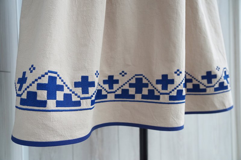 凯拉·梅兹 (Keira Metz) 刺绣长裙 - 《巫师3：狂猎》角色扮演服装 - 订制商品 - 裙子 - 棉．麻 白色