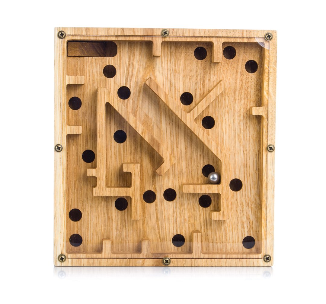 Wooden balance board Labyrinth busy game for kids adults Wood escape room puzzle - 玩具/玩偶 - 木头 