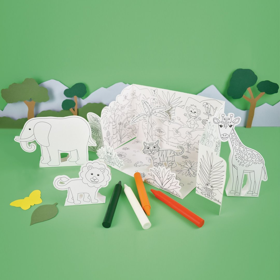 Colour In Pop-Up Jungle - 玩具/玩偶 - 纸 