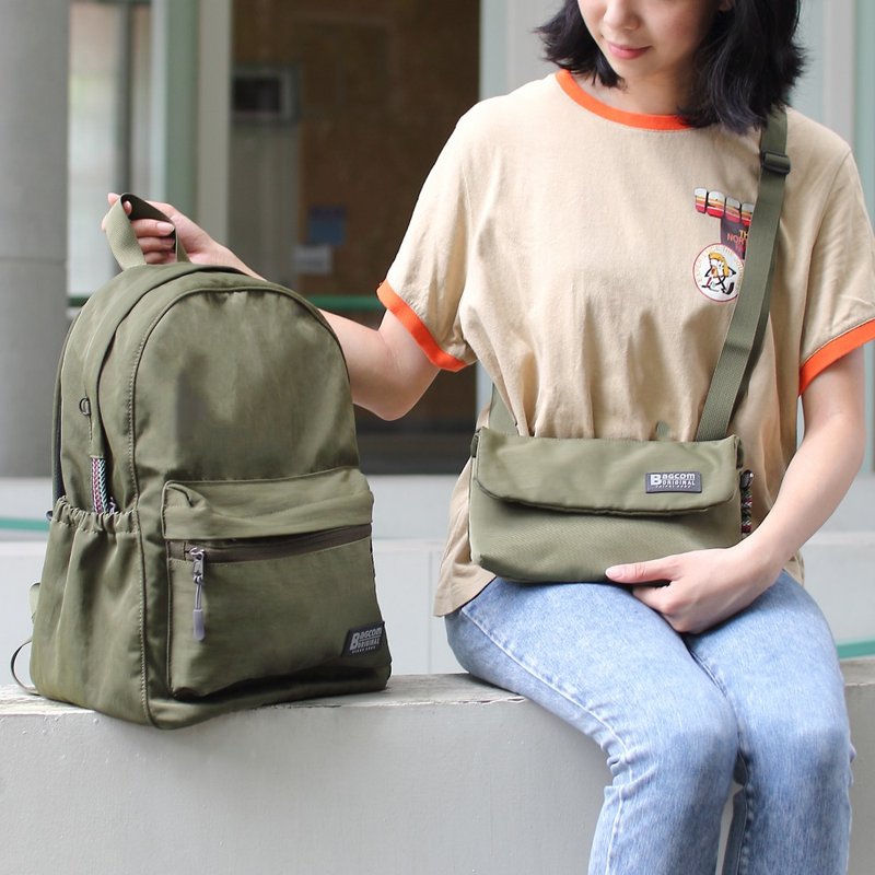 1变2包。【新随喜】抗水收纳后背包-军绿_105178 - 后背包/双肩包 - 防水材质 黑色