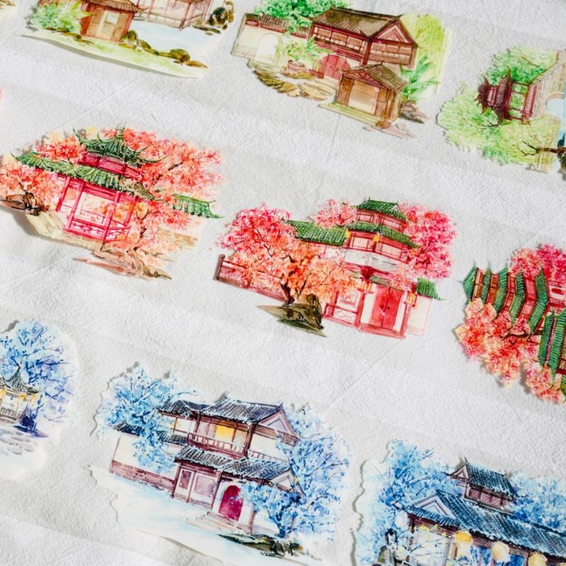 四季風致 PET 膠帶 5米卷 - 纸胶带 - 其他材质 