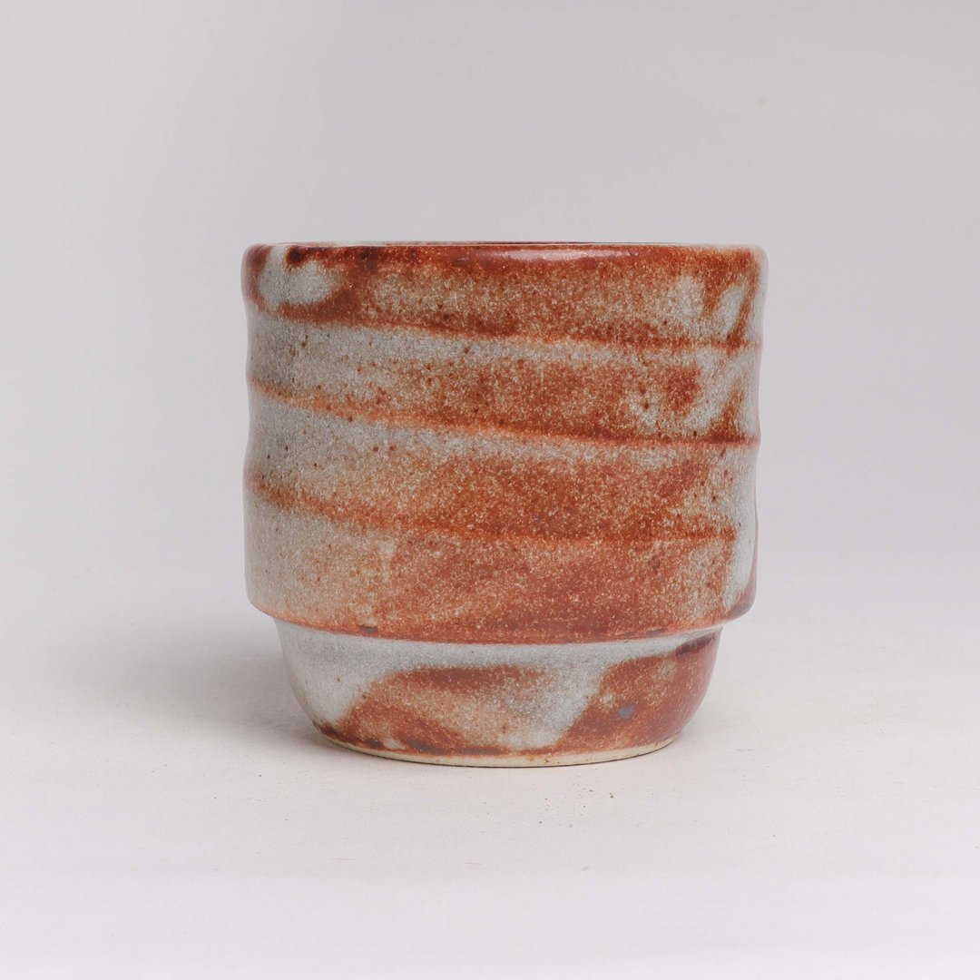 明芽窑 l 竹节志野釉水杯茶杯 - 茶具/茶杯 - 陶 橘色