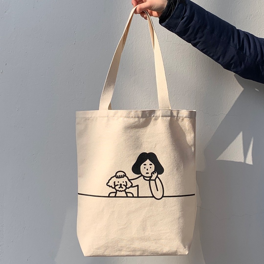 Portable Shoulder Bag - 侧背包/斜挎包 - 棉 白色
