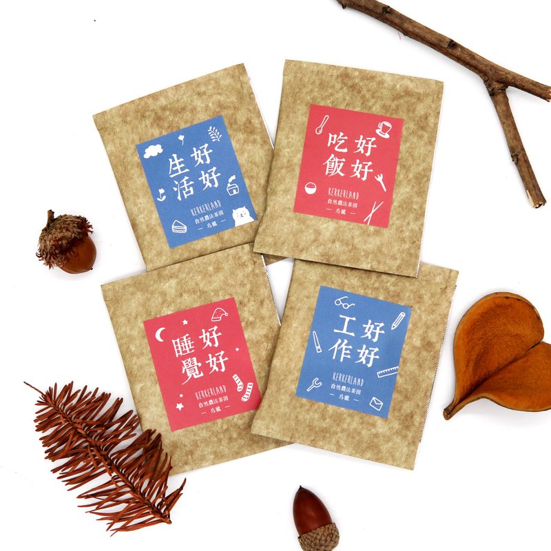 自然农法乌龙茶包-好好系列-四包一组 - 茶 - 其他材质 多色
