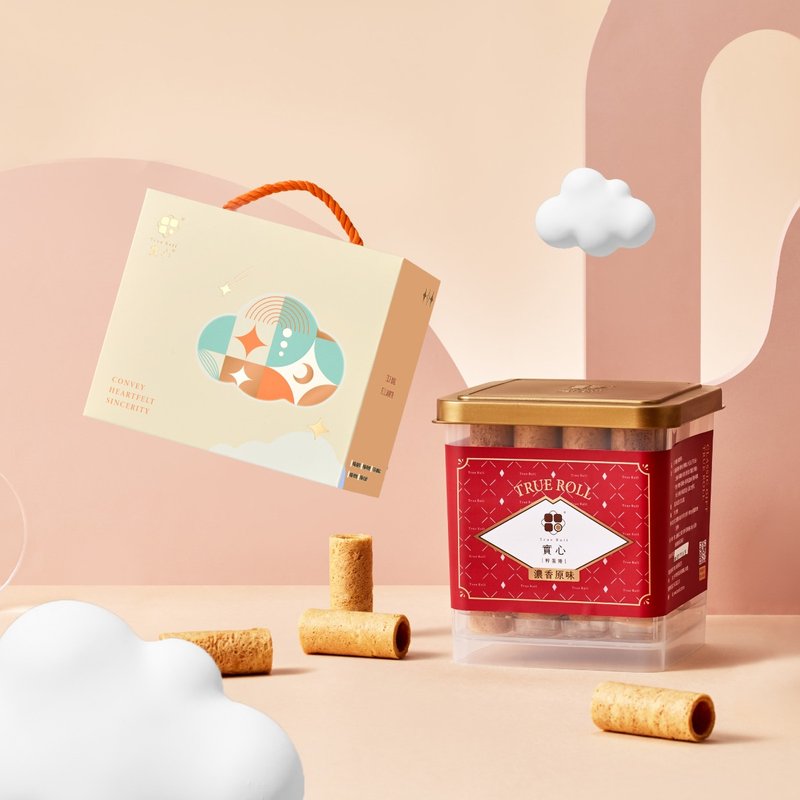 实心蛋卷 | 云朵心语粹蛋卷提盒 - 原味 32 入 - 零食/点心 - 新鲜食材 