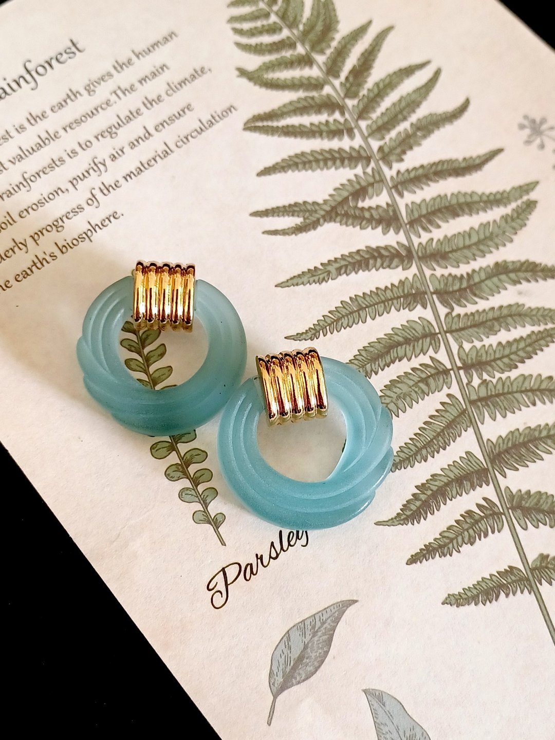 vintage jewelry  AVON 老件粉彩糖果塑料 针式耳环 - 耳环/耳夹 - 其他金属 
