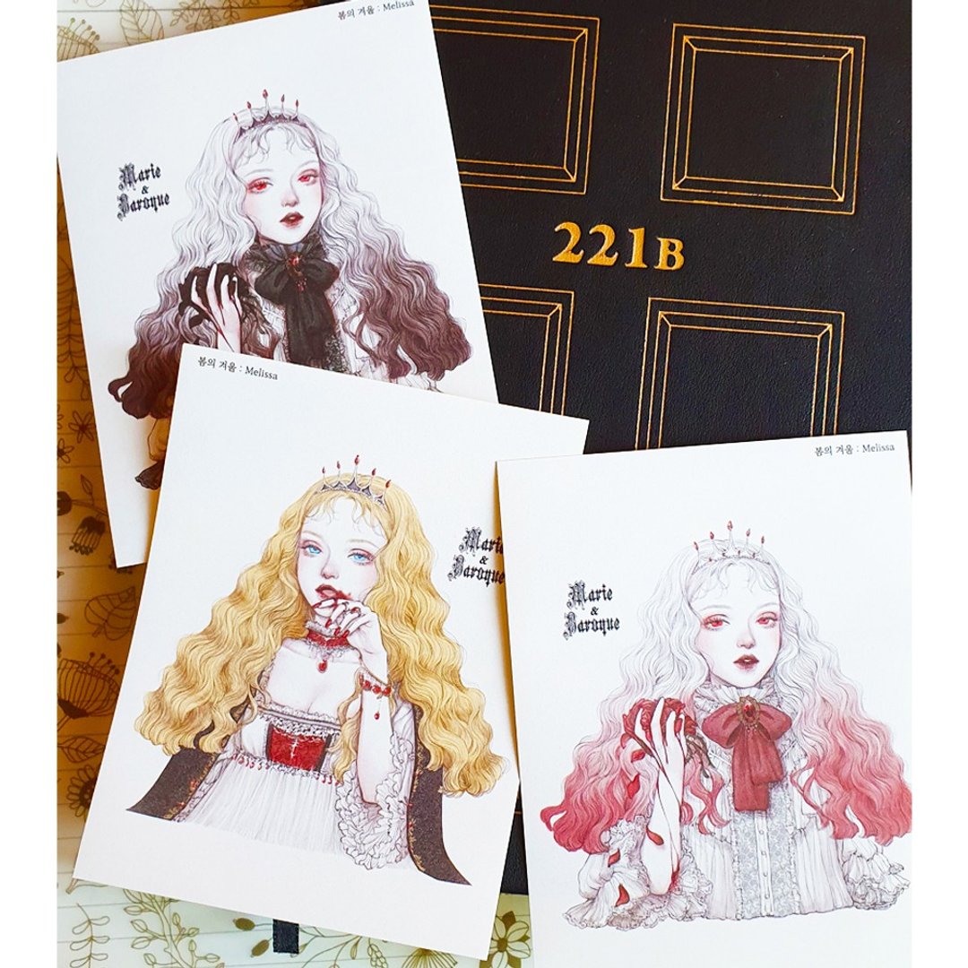 Melissa (3色) 贴纸 (春夏 冬季) 人物贴纸 女孩贴纸 - 贴纸 - 纸 多色