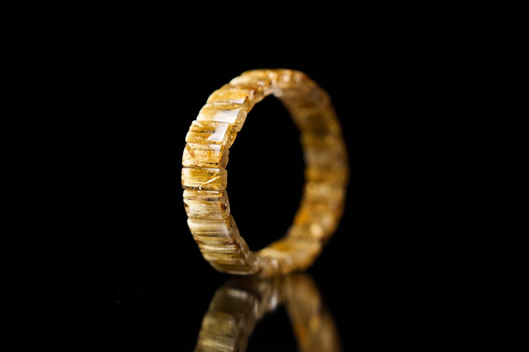 满版净体钛晶手排-B - 手链/手环 - 水晶 金色