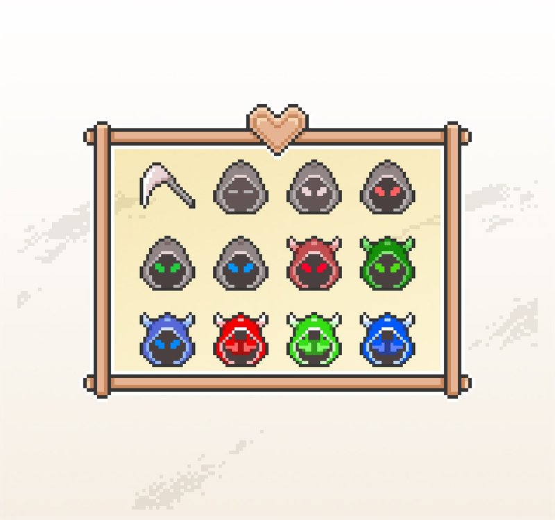 Twitch小奇点及订阅者徽章/忠诚徽章套图/像素风/死神 - Logo 设计/图案设计 - 其他材质 