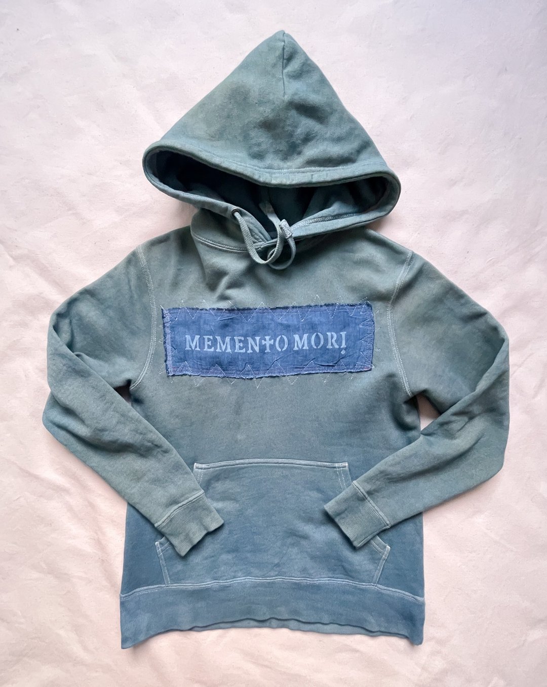 春季特卖 日本制造 Peace hoodie 靛蓝染色 蓝染 aizome 泥染 髑髅 绞染 shibori 拼布 - 女装上衣 - 棉 蓝色