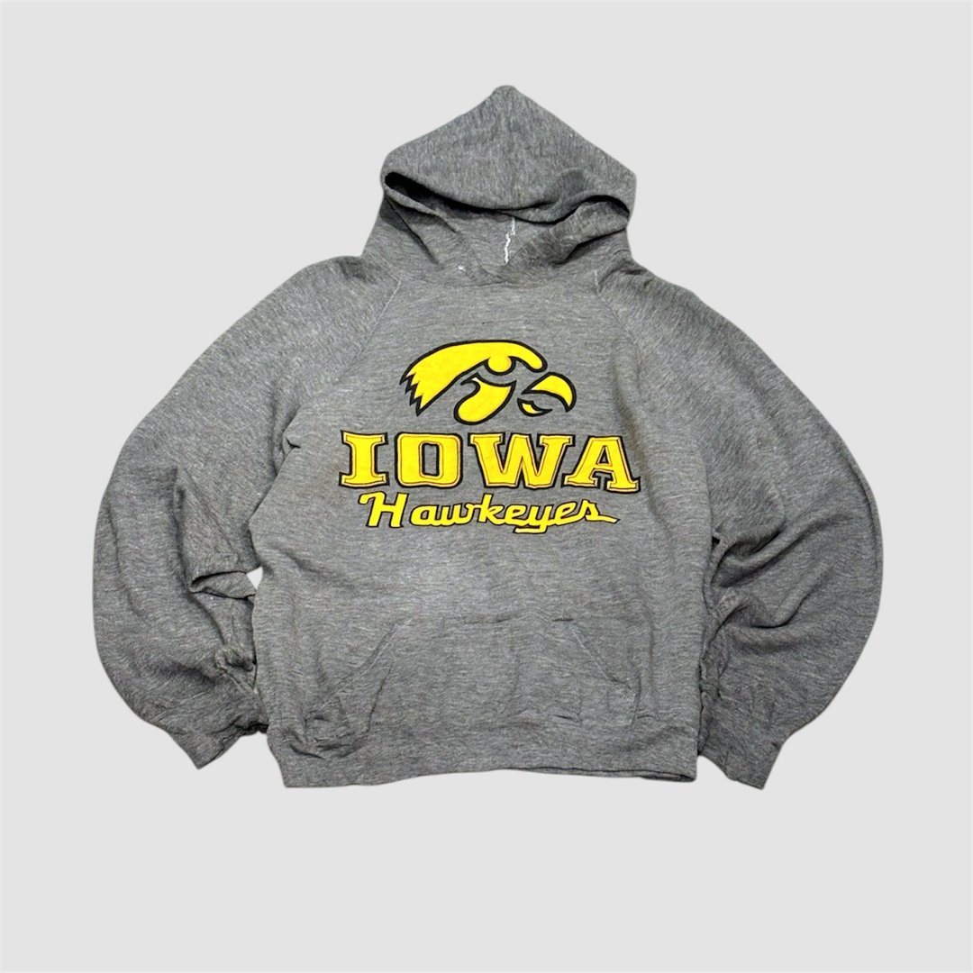 Vintage 美国古着 IOWA Hawkeyes 连帽上衣 sweatshirt - 中性连帽卫衣/T 恤 - 棉 多色
