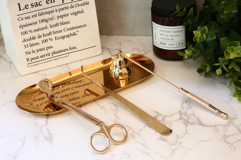 【蜡烛工具】灭烛罩 烛芯剪 烛芯钩 托盘 绒布袋- - 蜡烛/烛台 - 其他金属 金色