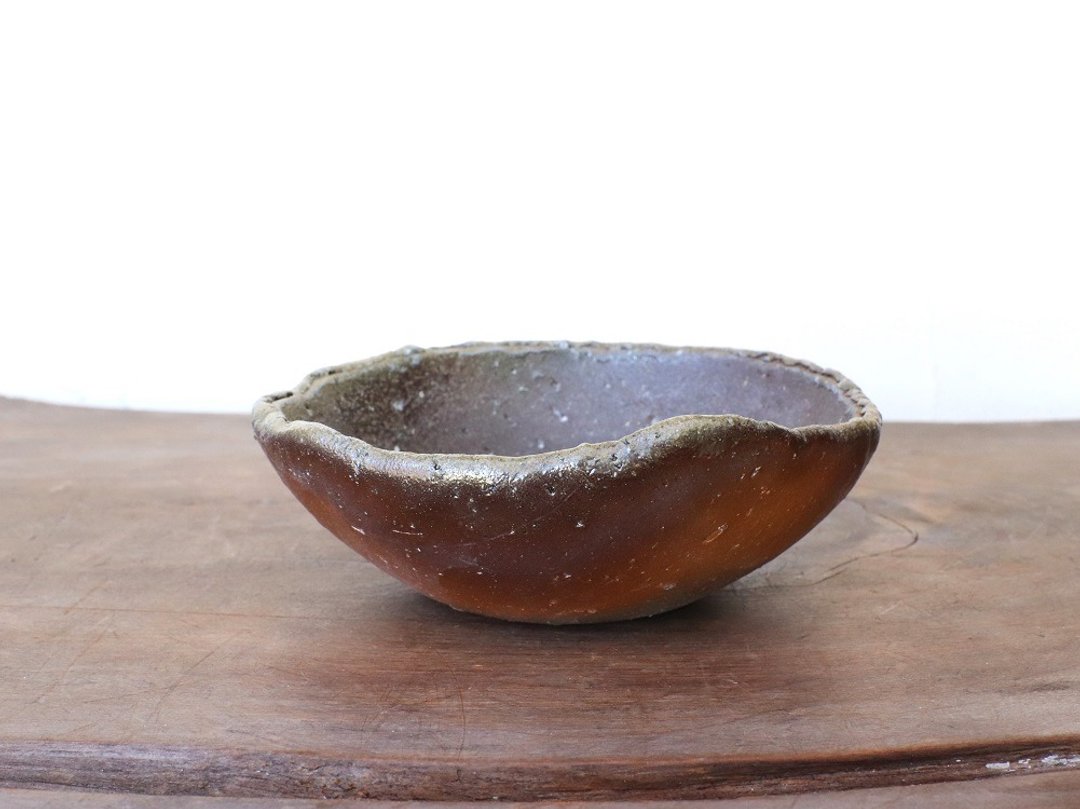 备前烧小盘 SR7-024 - 盘子/餐盘/盘架 - 陶 咖啡色