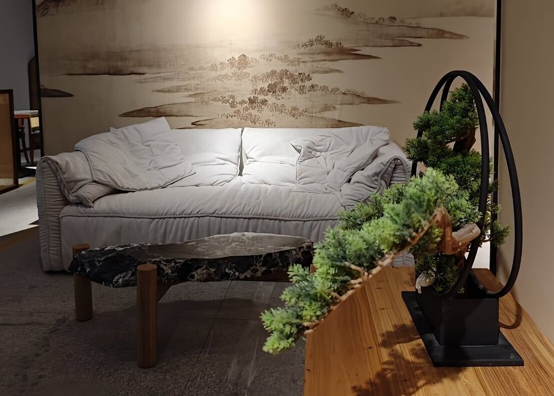 日式侘寂风三人沙发 小春大象耳水洗棉麻 极简设计 特色民宿商空 - 椅子/沙发 - 棉．麻 白色