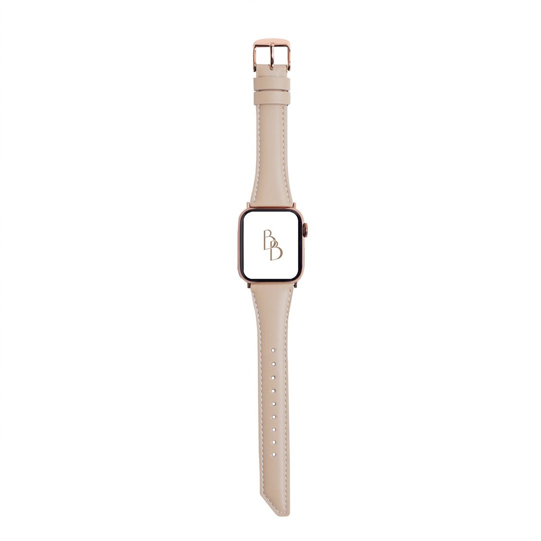 Apple Watch 奶茶 斜角油蜡 真皮 皮革 手表 表带 - 表带 - 真皮 卡其色
