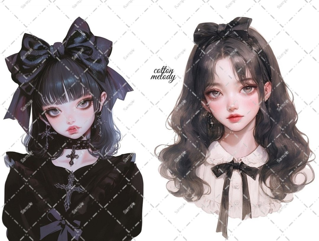 original sticker no.5671 人物贴纸 原创贴纸 人物插画贴纸 女孩贴纸 原创人物贴纸 - 贴纸 - 纸 