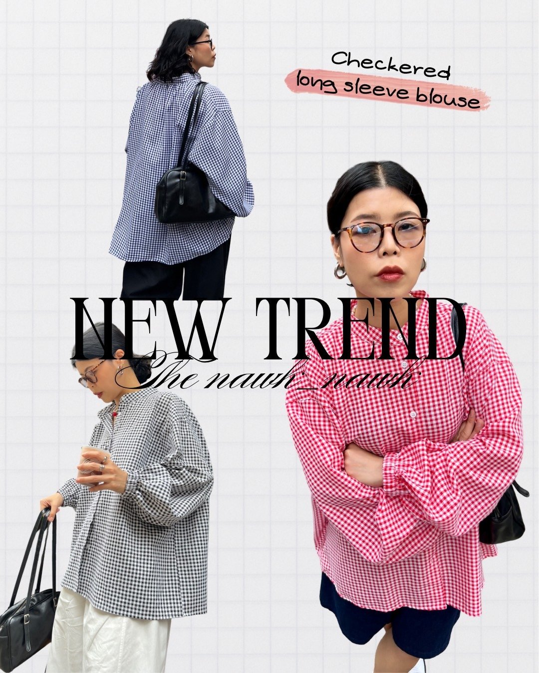立领长袖衬衫 - 女装上衣 - 其他材质 黑色