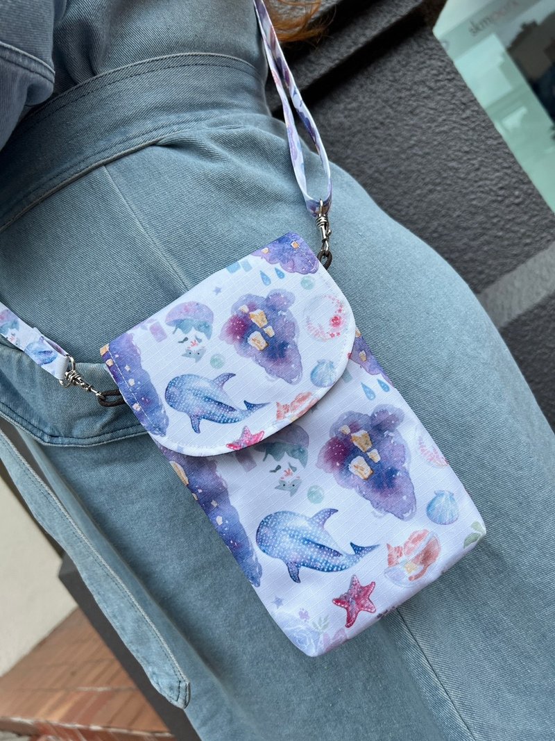 夜之光手机侧背包 - 侧背包/斜挎包 - 其他人造纤维 蓝色