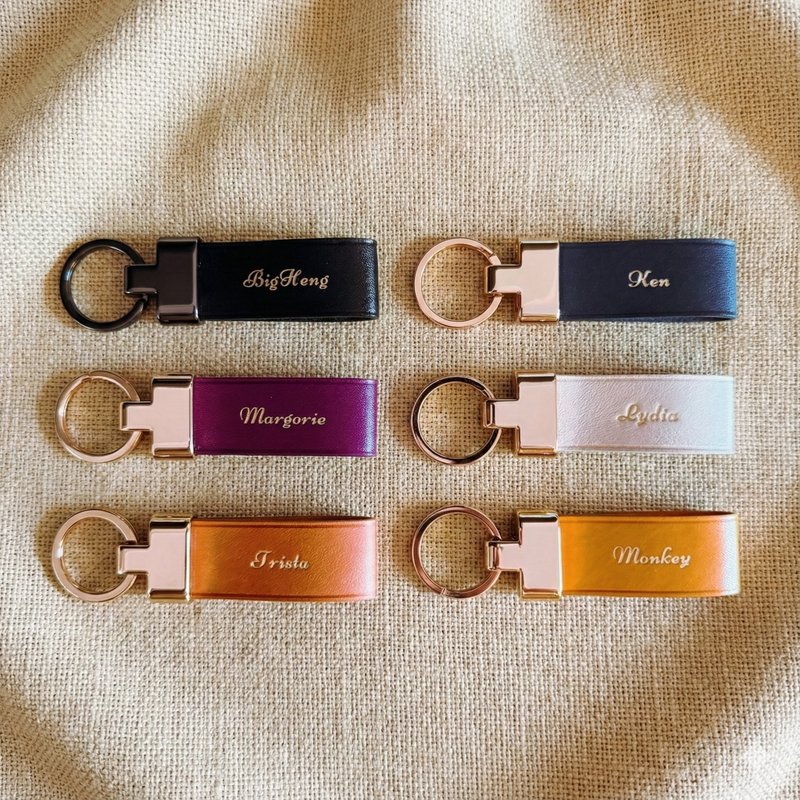 【质感系定制皮革钥匙圈 / 定制化皮革钥匙圈 / 高质感钥匙圈 】 - 钥匙链/钥匙包 - 真皮 橘色