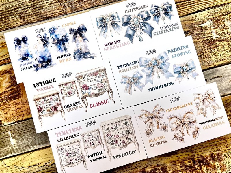 （特殊纸6种5张单包装）物体6种 - 贴纸 - 纸 多色