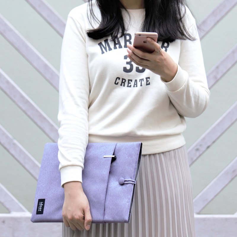 RYMAN简约薰衣草紫色13寸直身笔记型电脑轻薄保护套 手拿包 - 手拿包 - 其他材质 紫色