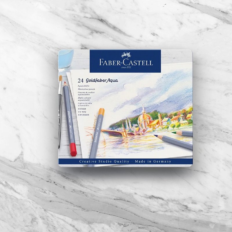 Faber-Castell GOLDFABER水性色铅笔24色/铁盒(原厂正货) - 其他 - 其他材质 多色