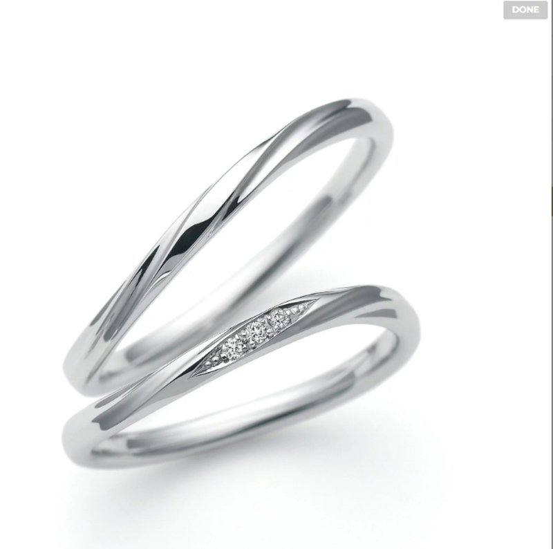 【婚戒秘书】 Nocur - Dolcezza 铂金 (Pt900) 结婚戒指 - 戒指 - 贵金属 
