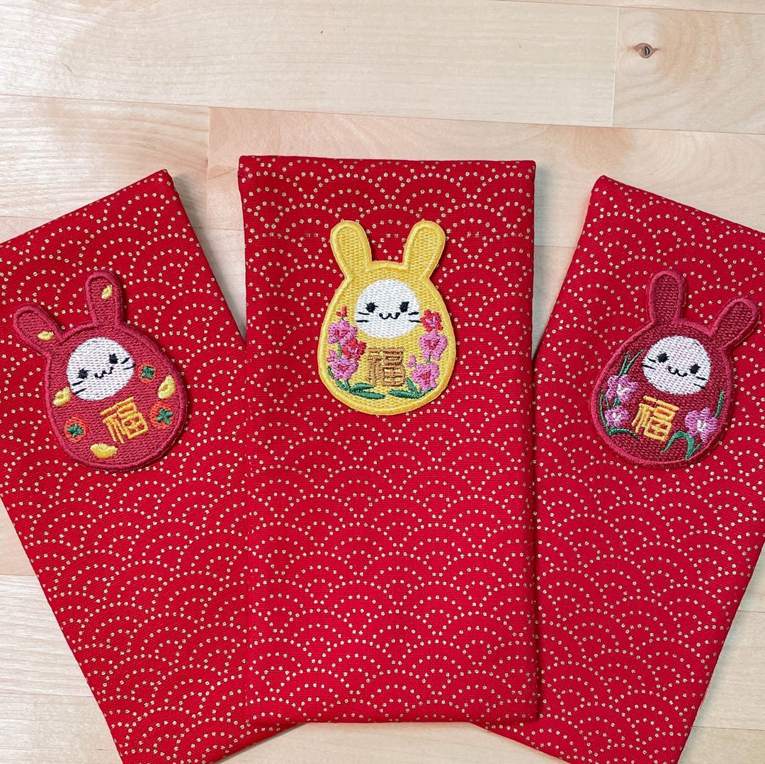 【花语兔兔红包】吉祥招福兔 定制化 红包袋 - 其他 - 棉．麻 红色