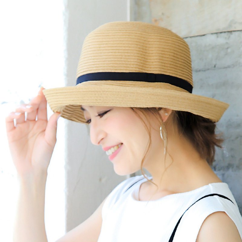 Classic Breathable Sun Hat Elegance Wide Brim Adjustable ICHIYON PLUS ihat0435 - 帽子 - 其他材质 橘色