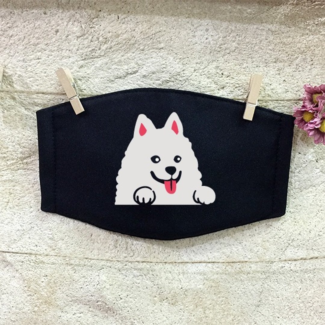 夜间反光安全口罩 透气棉布口罩 狐狸犬say hi - 口罩 - 棉 多色