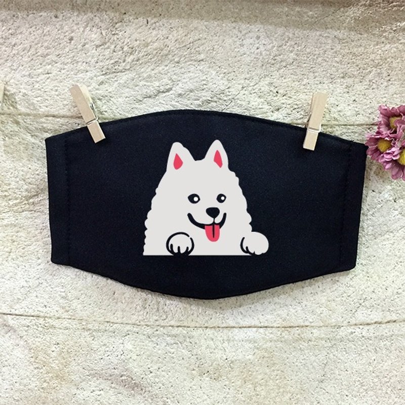 夜间反光安全口罩 透气棉布口罩 狐狸犬say hi - 口罩 - 棉．麻 多色