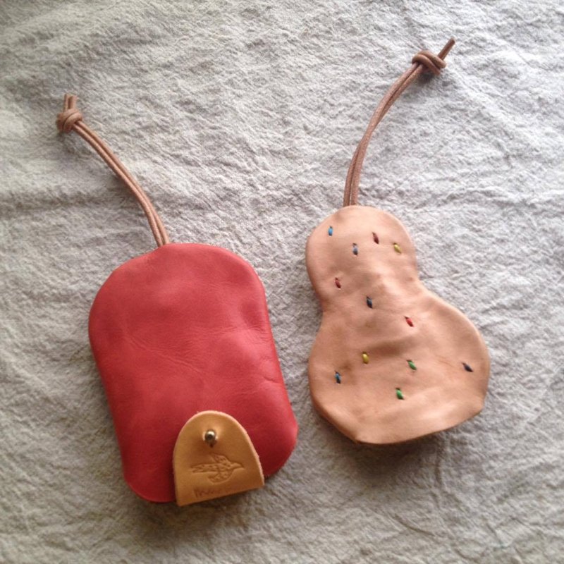 双面钥匙包_手工皮革 - 钥匙链/钥匙包 - 真皮 红色