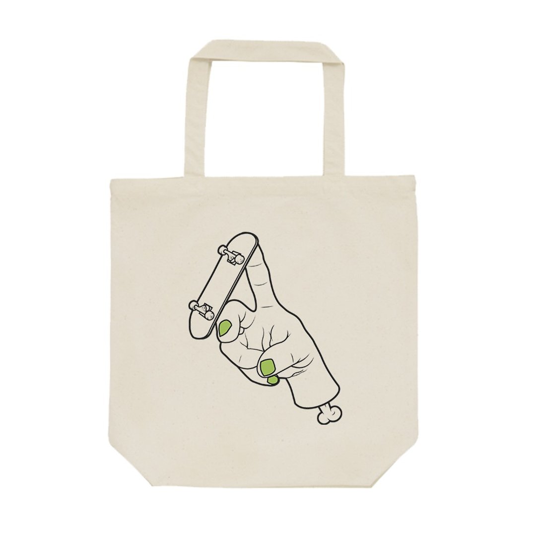 tote bag / Finger Board "Ollie" - 手提包/手提袋 - 棉 卡其色