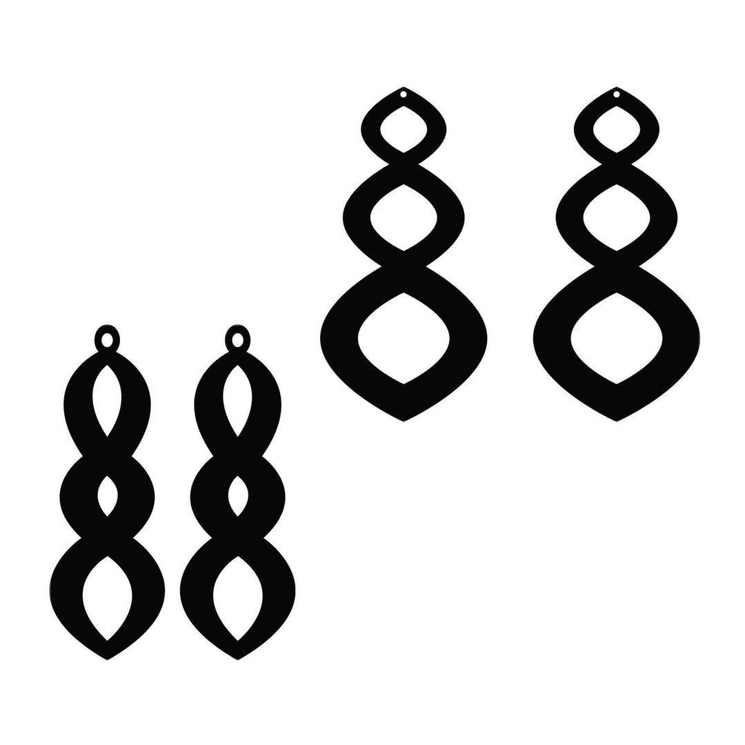 Swirl earrings svg, swirl earrings template, swirl earrings eps, swirl earrings - 图文模板设计 - 其他材质 