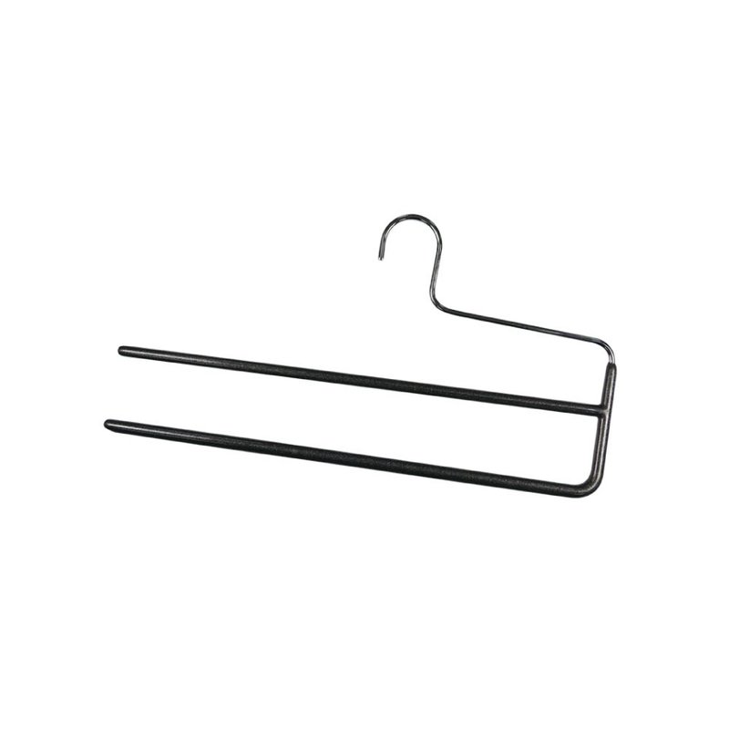【德国MAWA】时尚双排止滑无痕裤架33cm(黑色/5入) - 衣架/挂勾 - 其他金属 黑色