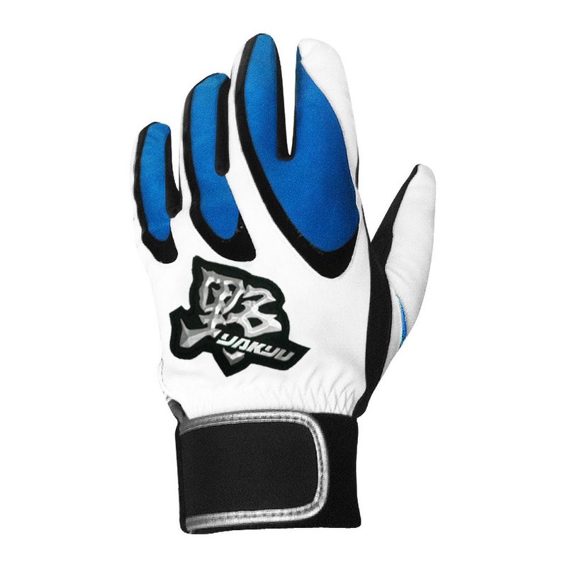 【野YAKYU】打击手套(單支)合成皮 - 白/蓝 - 运动配件 - 人造皮革 蓝色