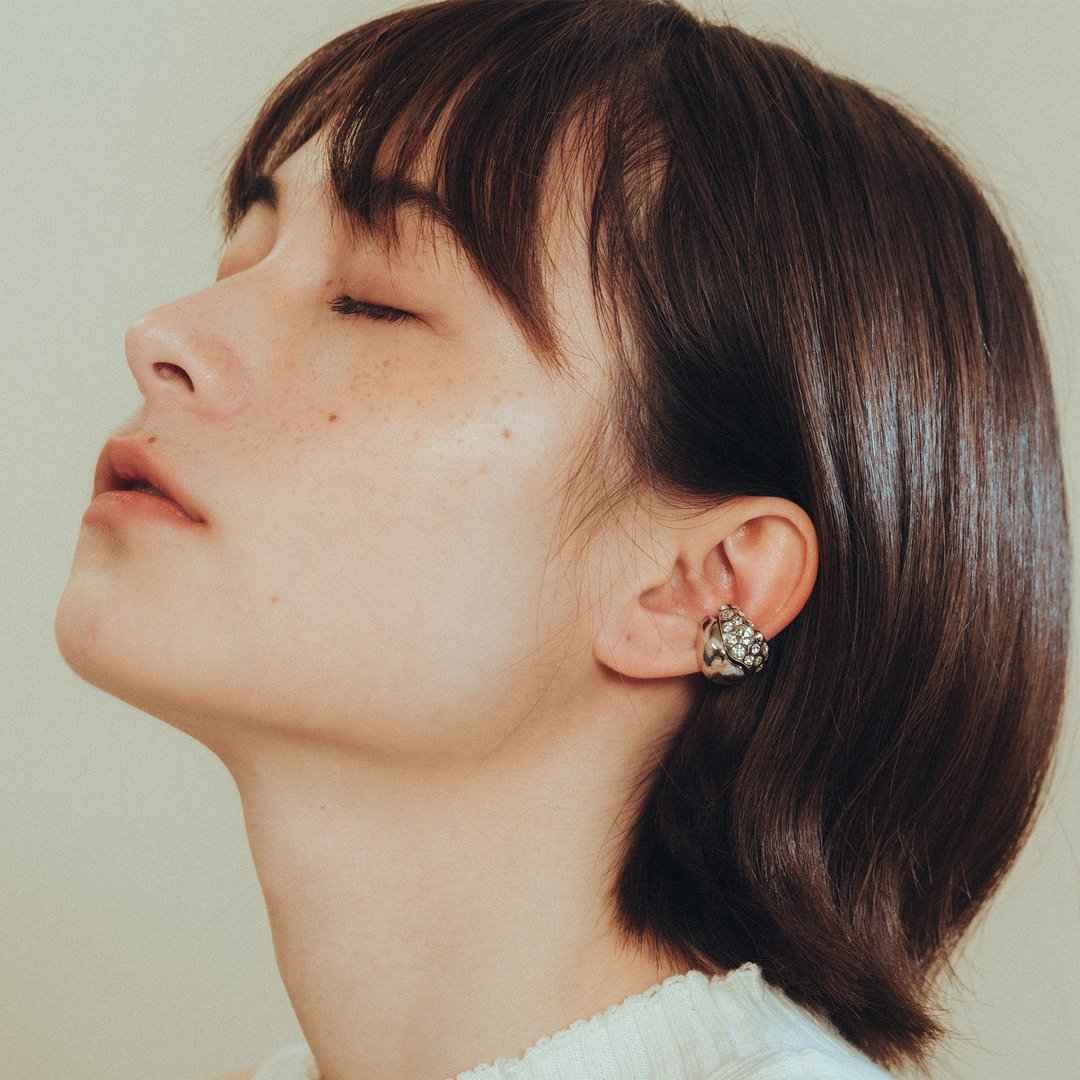 耳扣 耳夹 Ear cuff - Gemma 两色 银 - 耳环/耳夹 - 其他金属 银色