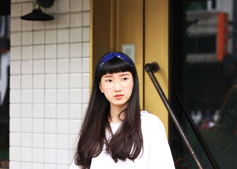 棉质布料发带/老爷车上的小老鼠(松紧发带) - 发饰 - 其他材质 多色