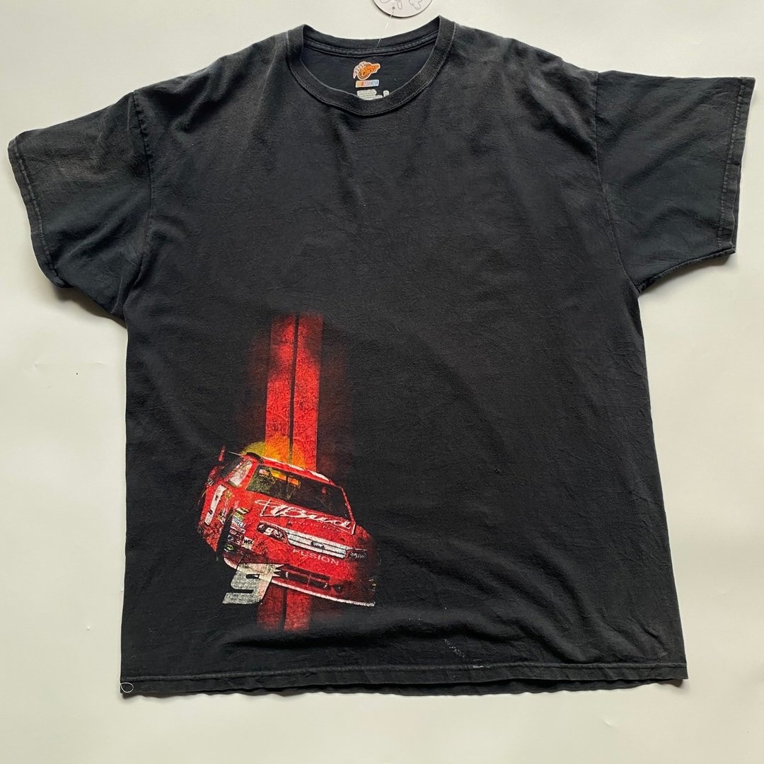 --两光师古着--背面大图红色赛车T-shirt - 男装上衣/T 恤 - 其他材质 蓝色