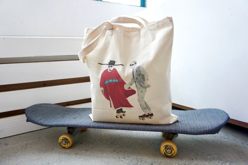 GLUEx Zishi 跨时空文化交流帆布包 肩背长带 - 侧背包/斜挎包 - 棉．麻 