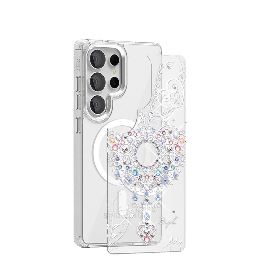 Samsung S26/S25/S24系列 可拆式磁吸片材彩钻手机壳 - 永恒爱链 - 手机壳/手机套 - 其他材质 多色