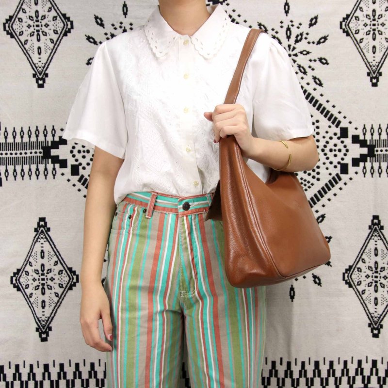 Tsubasa.Y古着屋 古董 Longchamp 包 002 ,古董包 真皮 肩背包 - 手提包/手提袋 - 真皮 