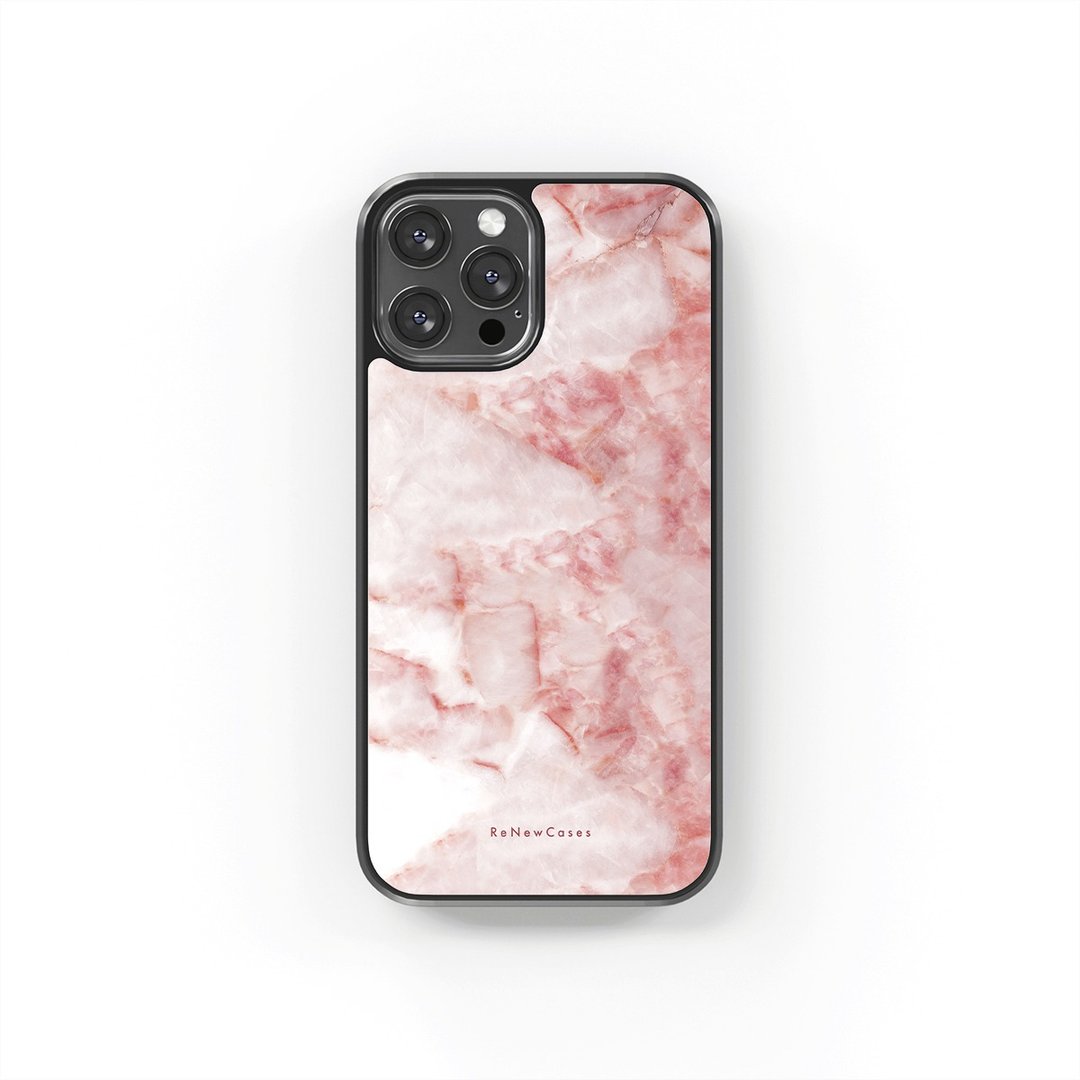 环保 再生材料 iPhone 三合一防摔手机壳 粉红与白大理石纹 - 手机壳/手机套 - 环保材料 粉红色