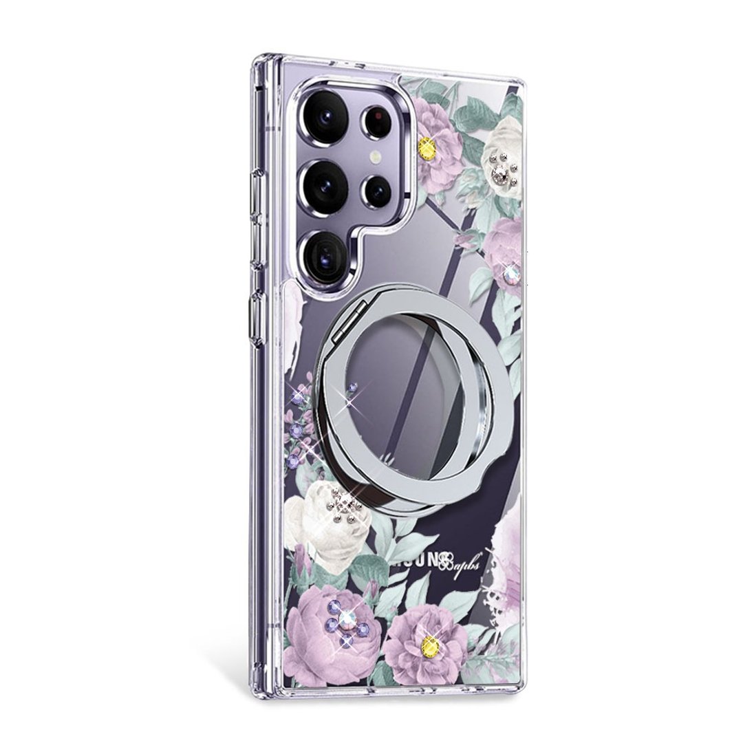 apbs Samsung S26/S25/A56系列 军规 360 旋转磁吸立架钻壳 - 宁静紫 - 手机壳/手机套 - 其他材质 多色