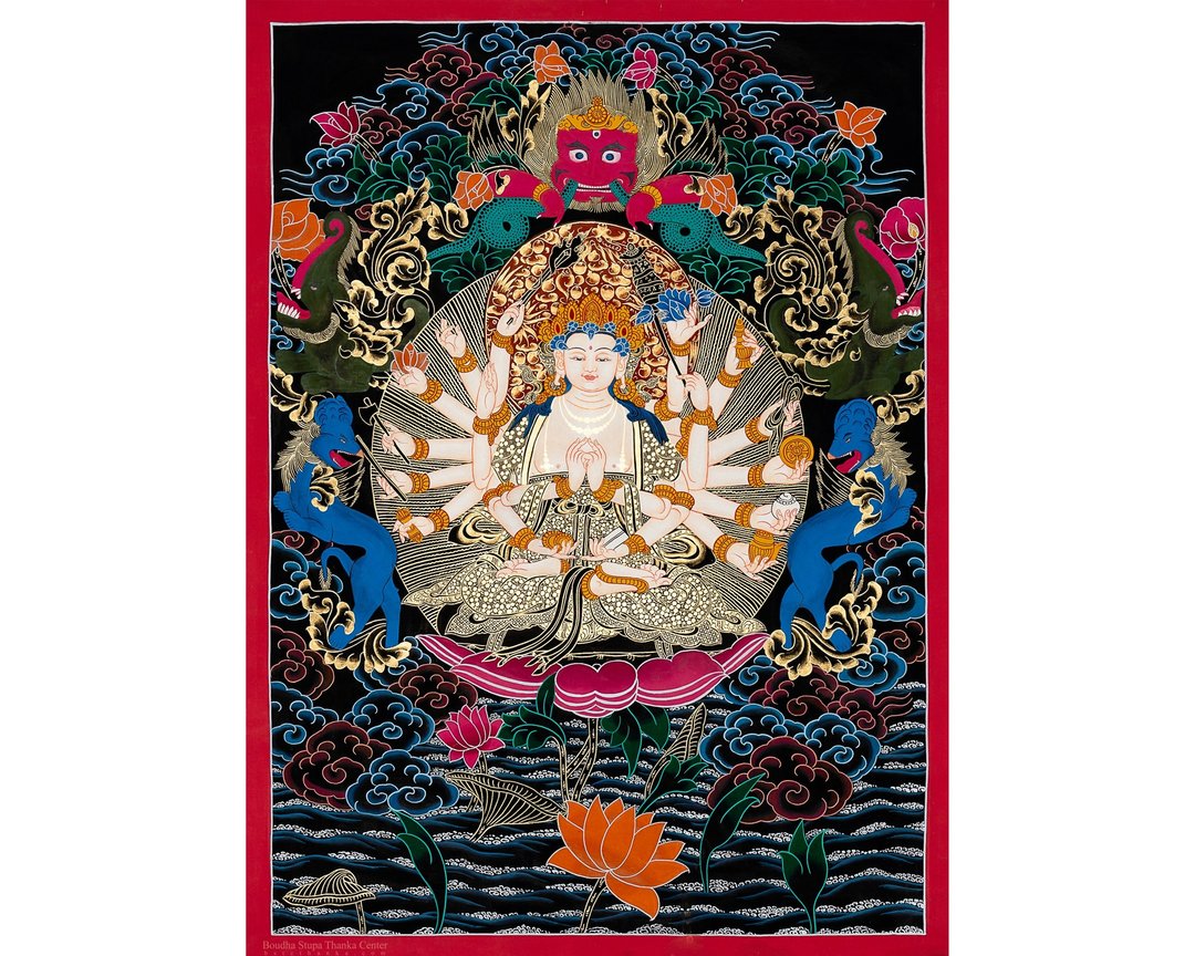 查迪唐卡画 力量与权力的象征 - 墙贴/壁贴 - 其他材质 多色