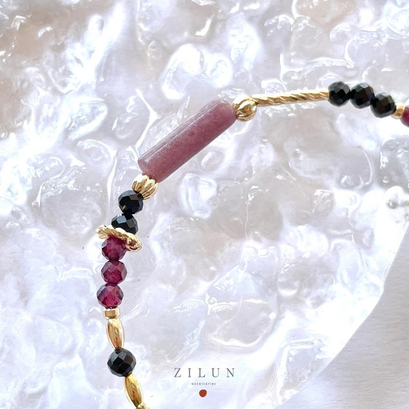 【十一月】诞生石手链 • 古罗马皇室紫 成品&材料包 • 可碰水 - 手链/手环 - 铜/黄铜 