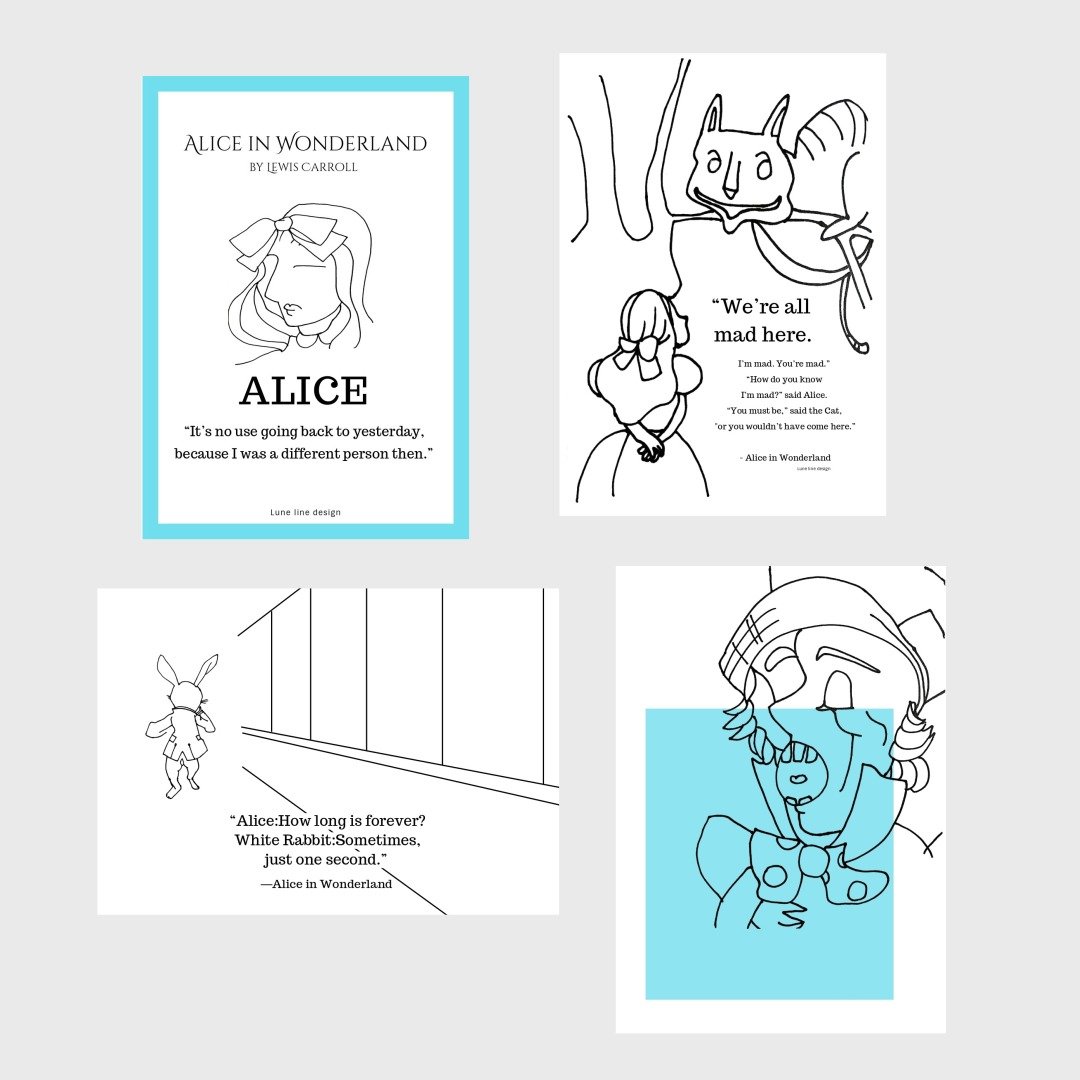 爱丽丝梦游仙境 笔记本 | 手帐 文具 | Alice 摆饰 装饰 送礼 - 笔记本/手帐 - 纸 多色