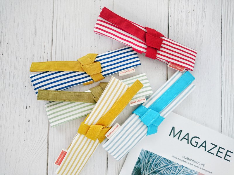 缤纷糖果条纹 笔袋 (小) - 铅笔盒/笔袋 - 棉．麻 多色